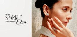Anushree Vaze in House of Quadri campaign wearing diamond earrings and ring 