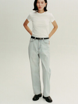 Ngawang Jinpa wearing white t-shirt and denim jeans for Essential by EQL campaign, represented by ALF modeling agency India 