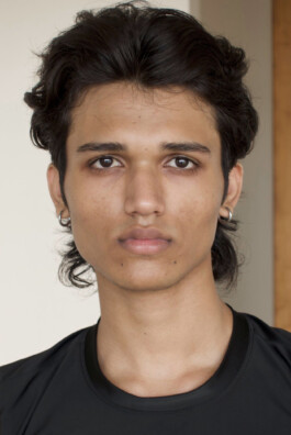 Close-up digital portrait of Rishabh Dubey, Indian male model signed with ALF modeling agency 