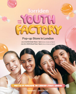 Medhavi Chettri with a diverse group of models in Torriden skincare campaign for Pureseoul London pop-up event 
