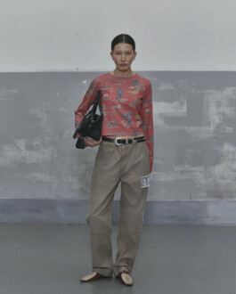 Ngawang Jinpa modeling Alfred SS25 lookbook outfit with Platinum Models Seoul, represented by A Little Fly modeling agency India 
