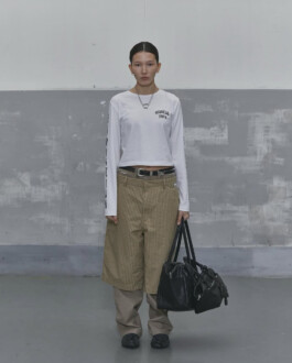 Ngawang Jinpa model posing for Alfred Spring Summer 2025 lookbook with Platinum Models Seoul, represented by ALF modeling agency in India 