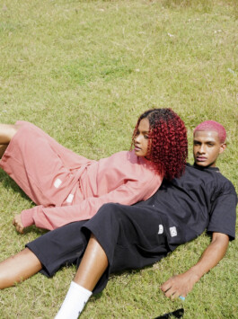 Albhei Ghazi, model represented by A Little Fly (ALF India), in an outdoor editorial shoot wearing casual streetwear with bold styling and colorful hair 